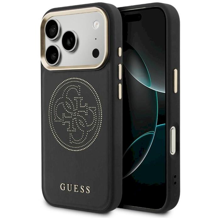 Guess Perforated 4G MagSafe Case Защитный чехол для iPhone 17 Pro / чёрный (GUHMP17L5PG4SRGK)