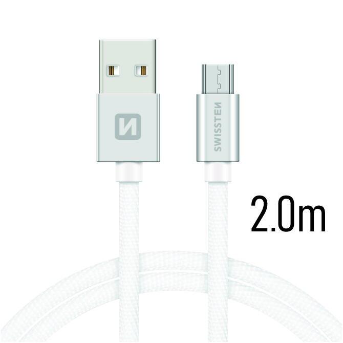 Swissten Textile Quick Charge Universāls Micro