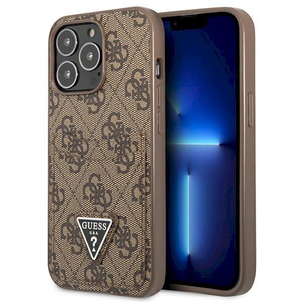 Guess GUHCP13LP4TPW Hardcase 4G Triangle Logo Cardslot Защитный чехол для iPhone 13 Pro / 13 6,1" / коричневый (GUHCP13LP4TPW)
