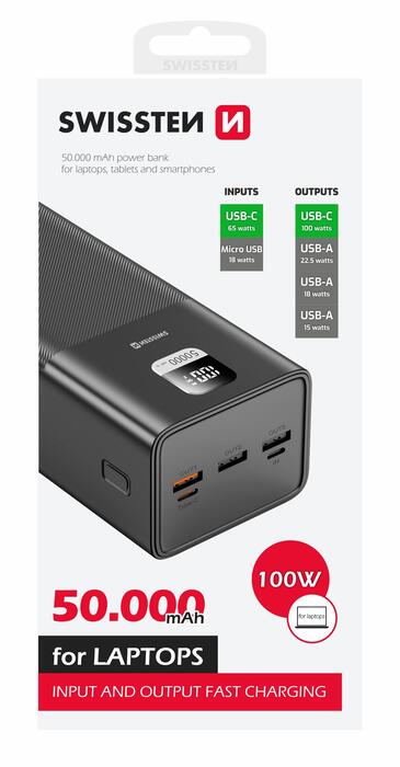 Swissten Power Line Power Bank 50 000 mAh / 100W (22013942)