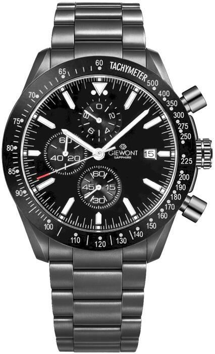 Giewont Chronograph Sapphire Vīriešu pulkstenis / melns (GW8720-B1)