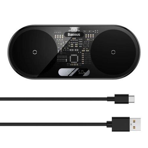 Baseus Digital LED Display Bezvadu Lādētājs