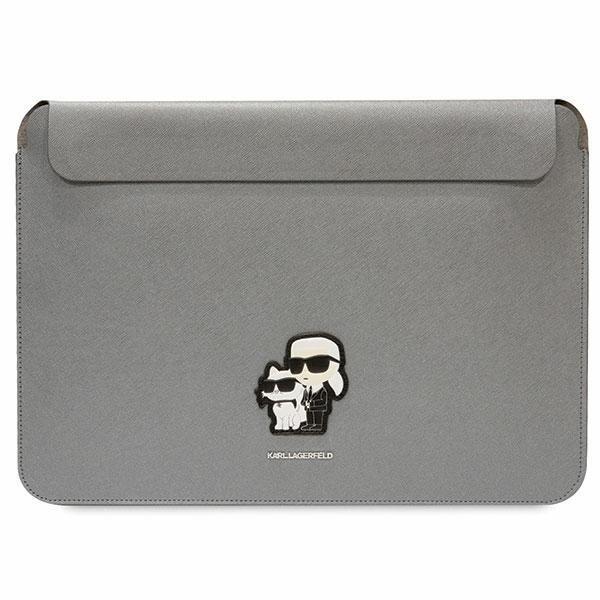 Karl Lagerfeld Sleeve KLCS14SAKCPMG Klēpjdatora maciņš 14" Saffiano Karl&Choupette / sudraba (KLCS14SAKCPMG)