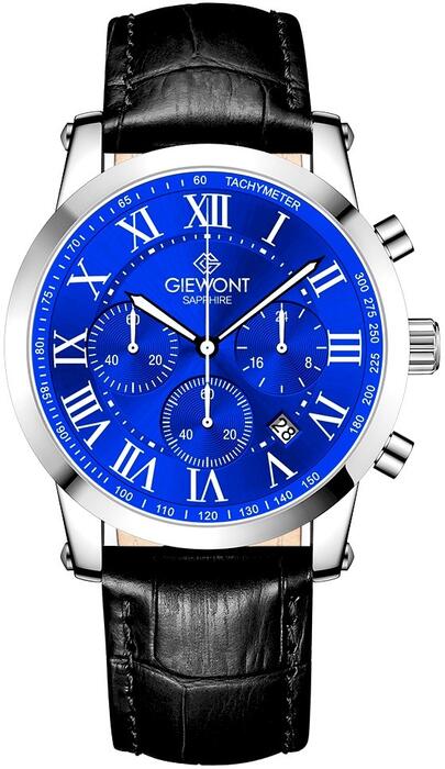 Giewont Chronograph Sapphire Vīriešu pulkstenis / sudraba/zils (GW6260-A4)