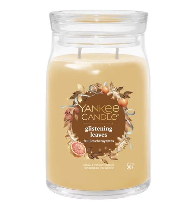 Yankee Candle Glistening Leaves Aromātiskā Svece 567g (5038581167305)
