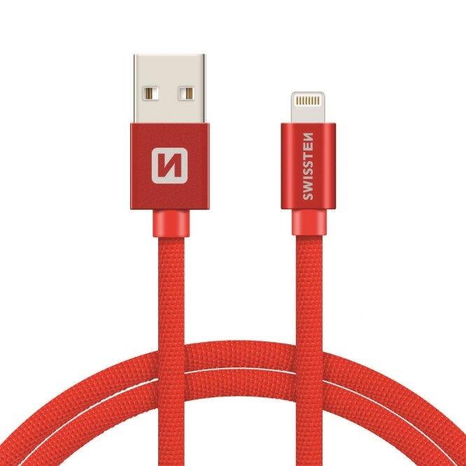 Swissten Textile Fast Charge 3A Lightning