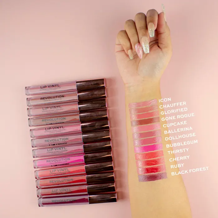 Makeup Revolution Lip Vinyl Lipgloss Ruby Тональная основа для лица 3,6 ml (5057566170024)