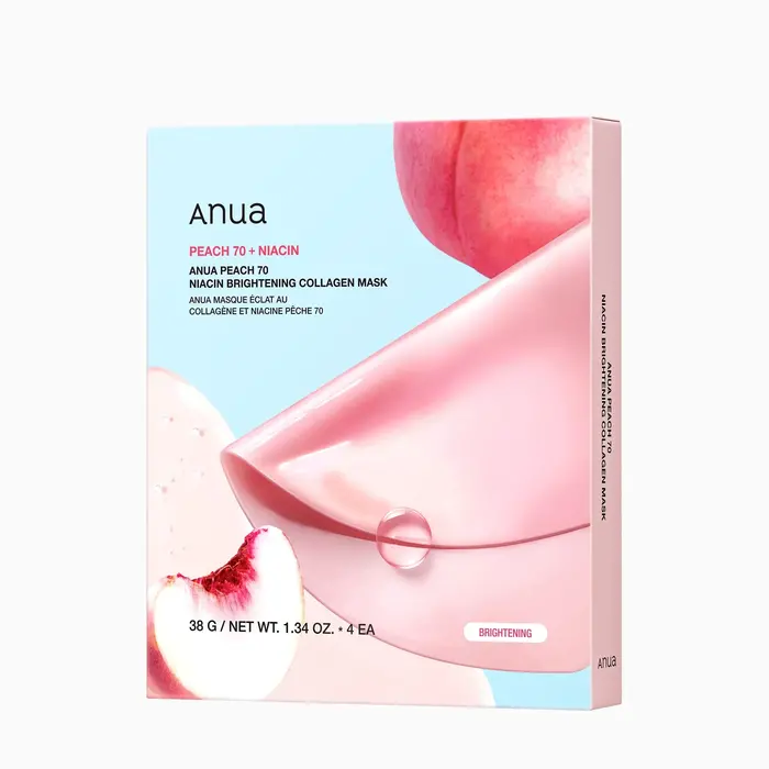 Anua Peach 70 + Niacin Осветляющая коллагеновая маска 4 x 38 g (8809640739033)