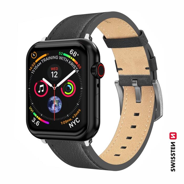 Swissten Ādas siksniņa Apple Watch 42