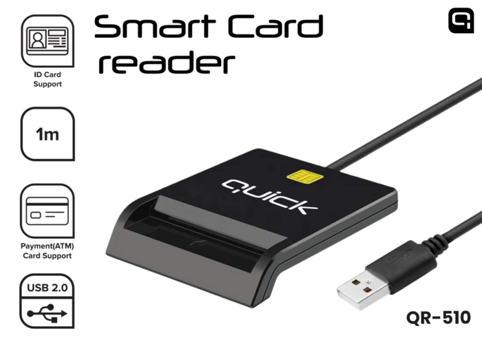 Quick QR-510 Смарт ID кардридер USB (QR-510)