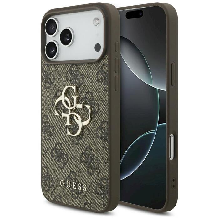 Guess 4G Big Logo Case Защитный чехол для iPhone 17 Pro Max / коричневый (GUHCP17X4GMGBR)