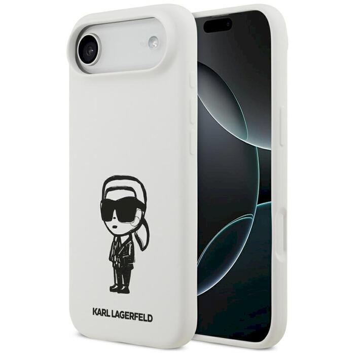 Case Karl Lagerfeld Silicone Karl Sketch & Logo MagSafe Защитный чехол для iPhone Air / белый (KLHMP17MSKIGROH)