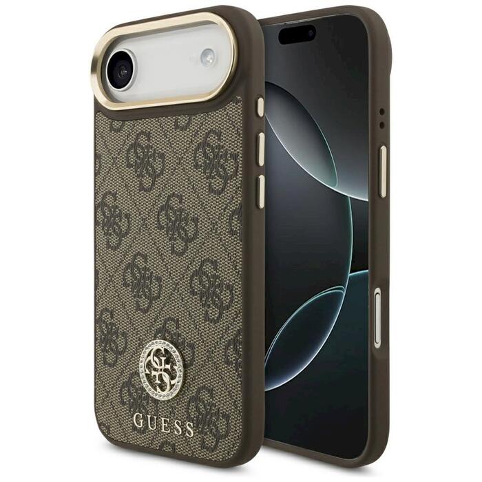 Guess 4G Strass Logo MagSafe Защитный чехол для iPhone Air / коричневый (GUHMP17MP4GRMDEW)