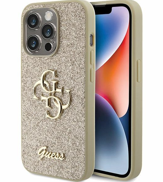Guess Fixed Glitter Big 4G Case Защитный Чехол для Apple iPhone 15 Pro (GUHCP15LHG4SGD)