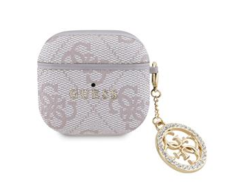 Guess 4G Script PC/PU Charm Case Чехол для наушников Apple AirPods 4 (GUA4P4E4CDP)