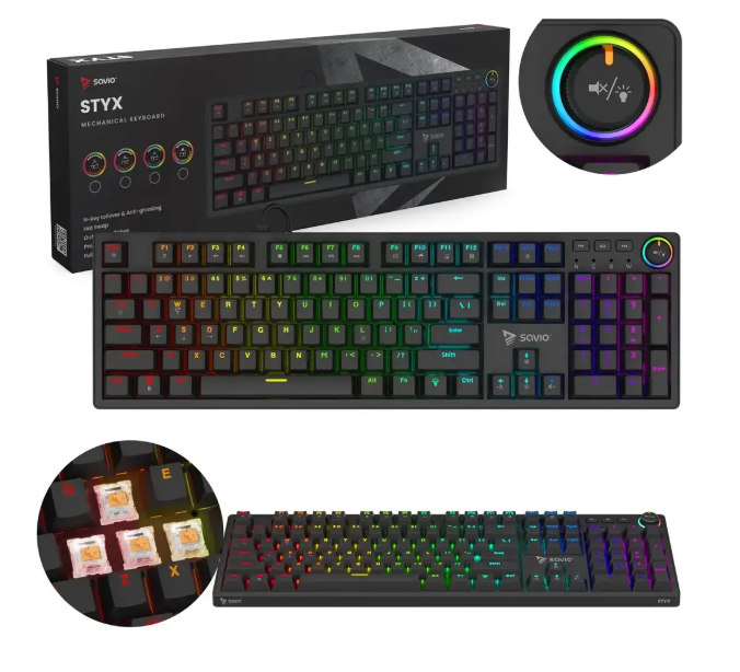 Savio Styx Outemu Peach silent Klaviatūra (STYXPEACHSILENT)