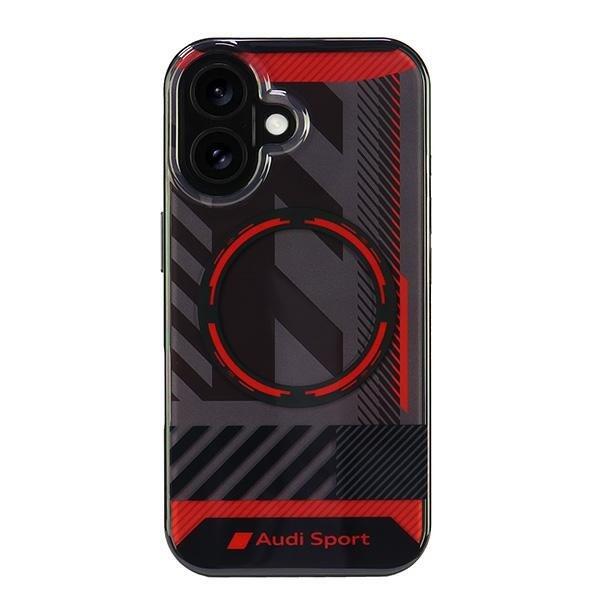 Audi IML Sport MagSafe Защитный Чехол для Apple iPhone 16 (AUS-IMLMIP16-RSQ/D2-BK)