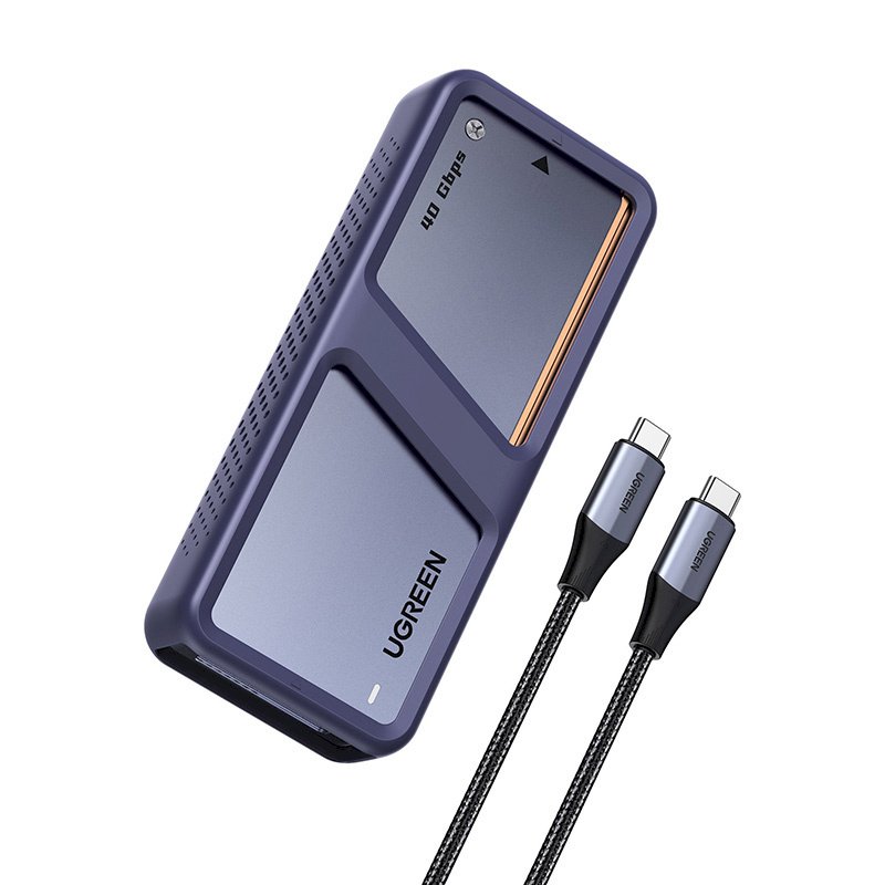 UGREEN D703 Чехол-корпус для SSD M.2 NVMe USB4 / серый (UG-65727)