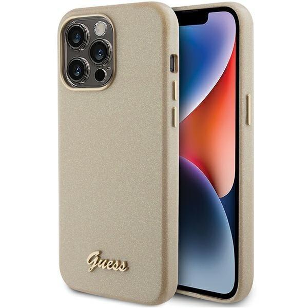 Guess Glitter Glossy Script Back Case Защитный Чехол для Apple iPhone 15 Pro (GUHCP15LPGMCSD)