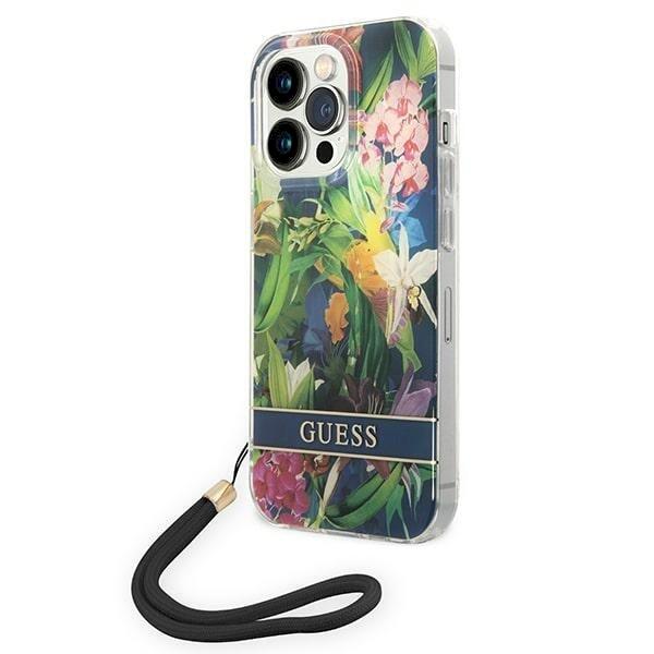 Guess GUOHCP14XHFLSB Flower Strap Aizsargapvalks priekš