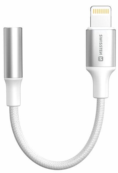 Swissten Textile Lightning uz 3.5mm Audio Adapteris 15cm (73502314)