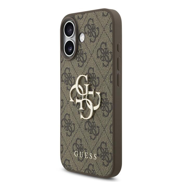 Guess PU 4G Metal Logo Strap Case Чехол для Apple iPhone 17 (GUHCP17SP4GMGSW)