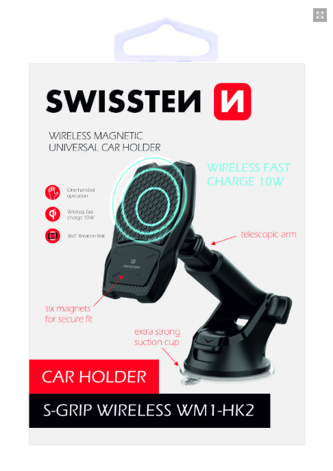 Swissten WM1-HK2 Turētājs Ar Wireless Uzlādi