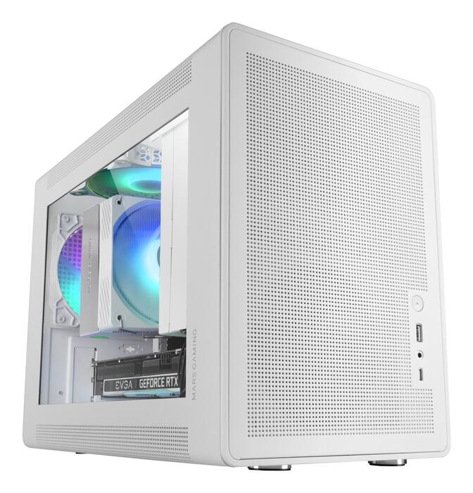 Mars Gaming MCXPSW mATX Ultra-Compact Gaming