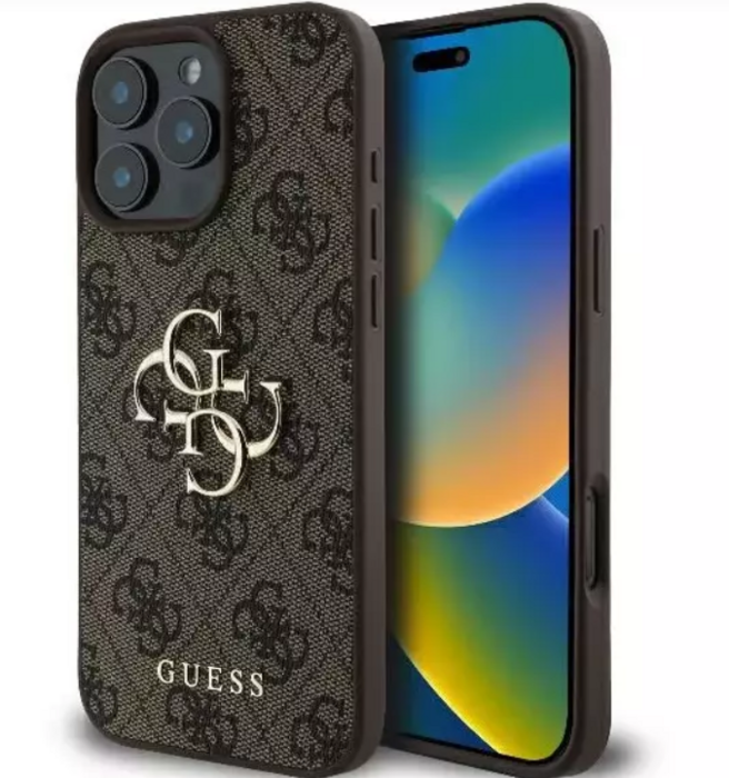 Guess 4G Big Logo Case Защитный Чехол для Apple iPhone 16 Pro Max (GUHCP16X4GMGBR)