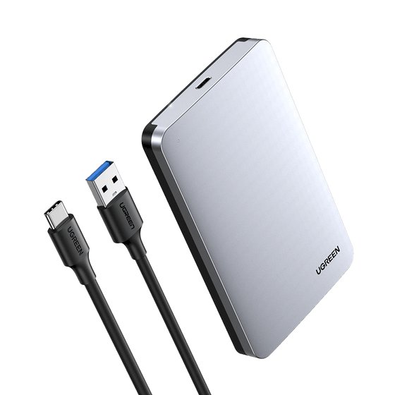 UGREEN 70498 HDD/SSD diska ārējais korpuss Aluminium 2.5" USB 2.0/3.2 Gen 2 (3.1 Gen 2) (UG-70498)