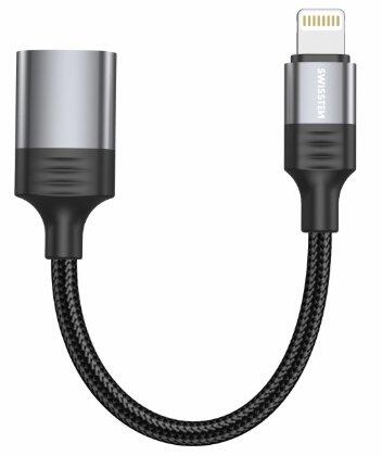 Swissten Textile Lightning - USB-A OTG