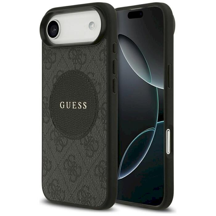 Case Guess 4G Circle Classic Logo MagSafe Защитный чехол для iPhone Air / чёрный (GUHMP17MP4PGRSGK)