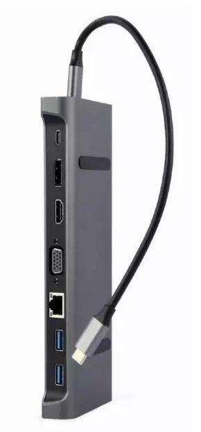 Gembird USB Type-C 9in1 Dokstacija (A-CM-COMBO9-02)