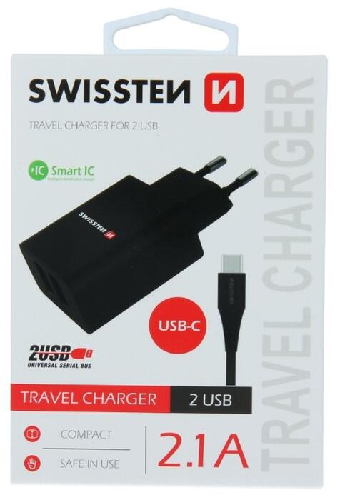Swissten Smart IC Tīkla Lādētājs 2x