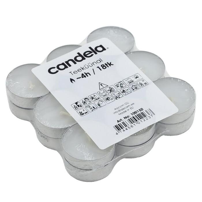 Candela Tējas Sveces 18gab White (24100150)
