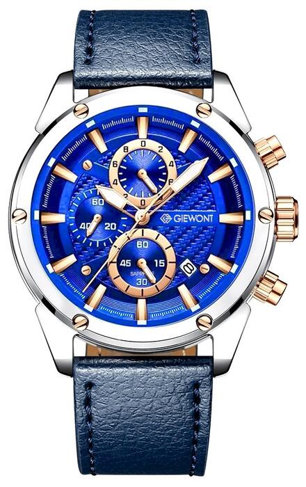 Giewont Chronograph Sapphire Vīriešu pulkstenis / sudrabaini zils (GW8810-A2)