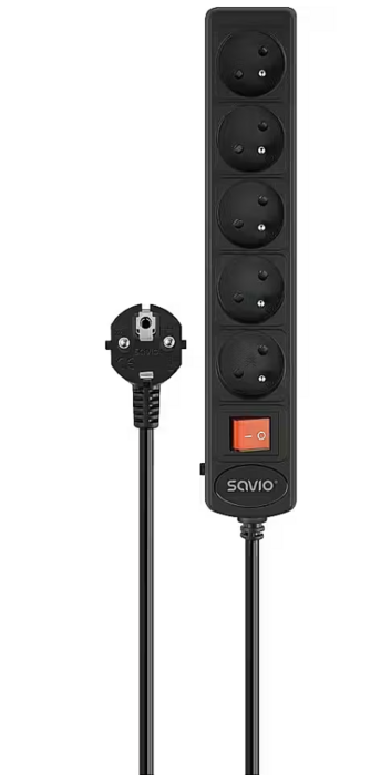Savio LZ-17 Pagarinātājs 5 ligzdas 3m