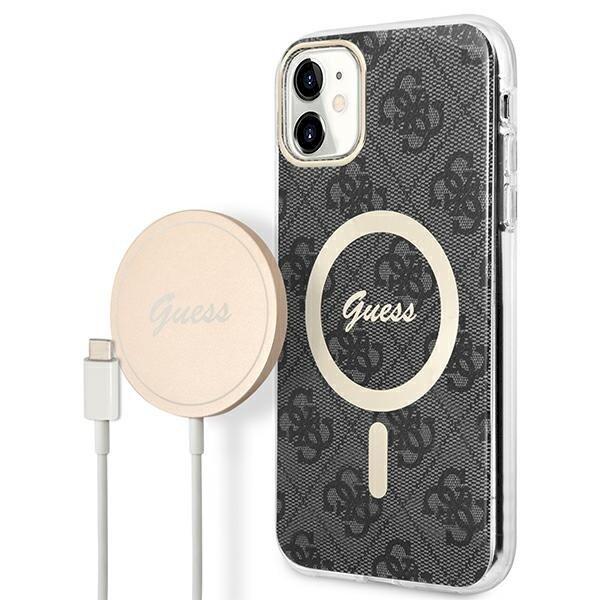 Guess Set GUBPN61H4EACSK Защитный чехол + зарядное устройство для iPhone 11 6.1" / чёрный (GUBPN61H4EACSK)