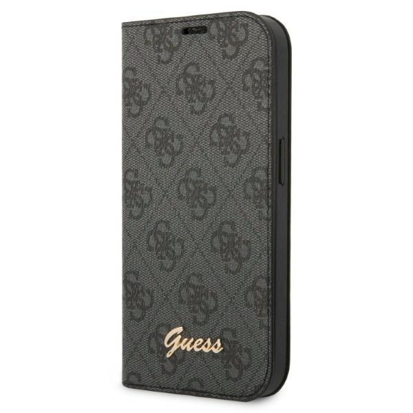 Guess GUBKP14LHG4SHK Защитный чехол для iPhone 14 Pro 6,1" / чёрный book 4G Vintage Gold Logo (GUBKP14LHG4SHK)