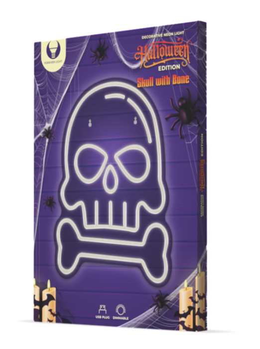 Forever Neolia SKULL WITH BONE Neon