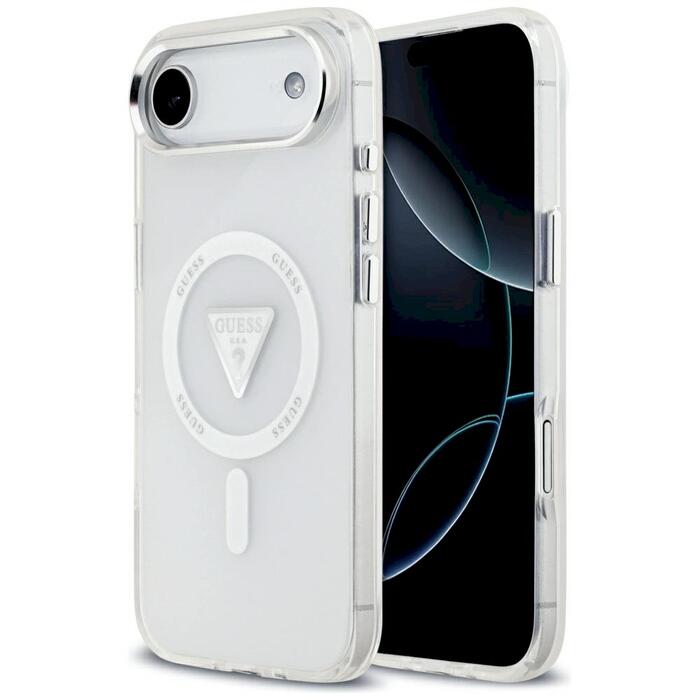 Case Guess IML Gradient Triangle Logo MagSafe Защитный чехол для iPhone Air / прозрачный (GUHMP17MHGTMLCGT)