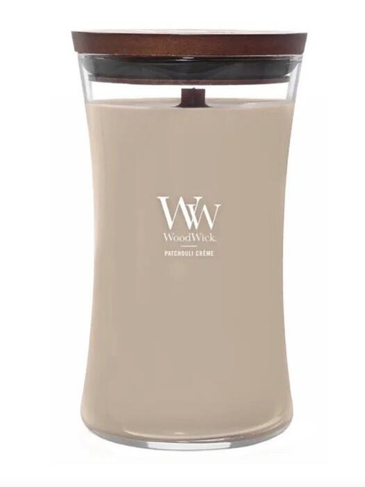 Woodwick Patchouli Créme Aromātiskā Svece 609,5g (5038581167848)