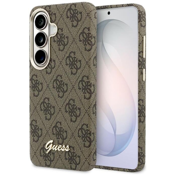 Guess 4G Script MagSafe Aizsargapvalks priekš Samsung Galaxy S26 / brūns (GUHMS26S5P4FWMSW)