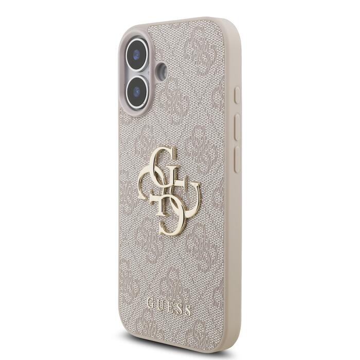 Guess PU 4G Metal Logo Strap Case Защитный чехол для iPhone 17 / розовый (GUHCP17SP4GMGSP)