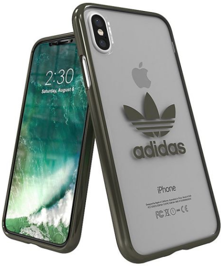 Adidas Clear Case Силиконовый чехол для Apple iPhone X / XS Прозрачный - Черный (EU Blister) (AD-OCC-IPHXXS-TRBK)