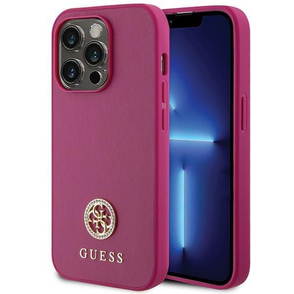 Guess Strass Metal Logo Back Case Защитный Чехол для Apple iPhone 15 Pro Max (GUHCP15XPS4DGPP)