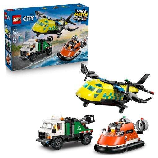 LEGO CITY 60505 Airplane, Service Truck and Hovercraft Remix Konstruktors (60505)