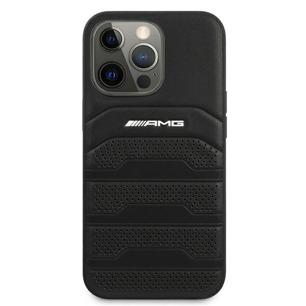 AMG AMHCP13LGSEBK Back Case Кожанный Чехол для телефона Apple iPhone 13  Pro Черный (AMHCP13LGSEBK)