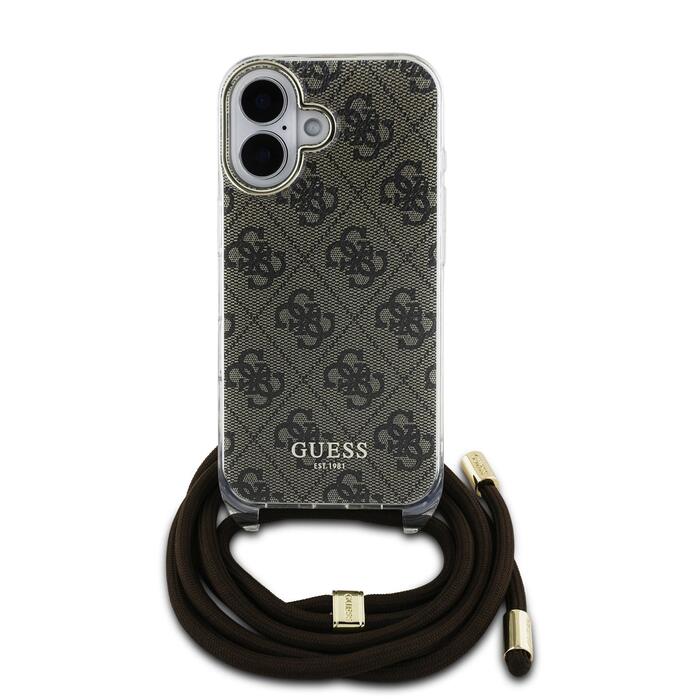 Guess IML 4G Printed Crossbody Strap Case Чехол для Apple iPhone 16 (GUHCP16SHC4SEW)