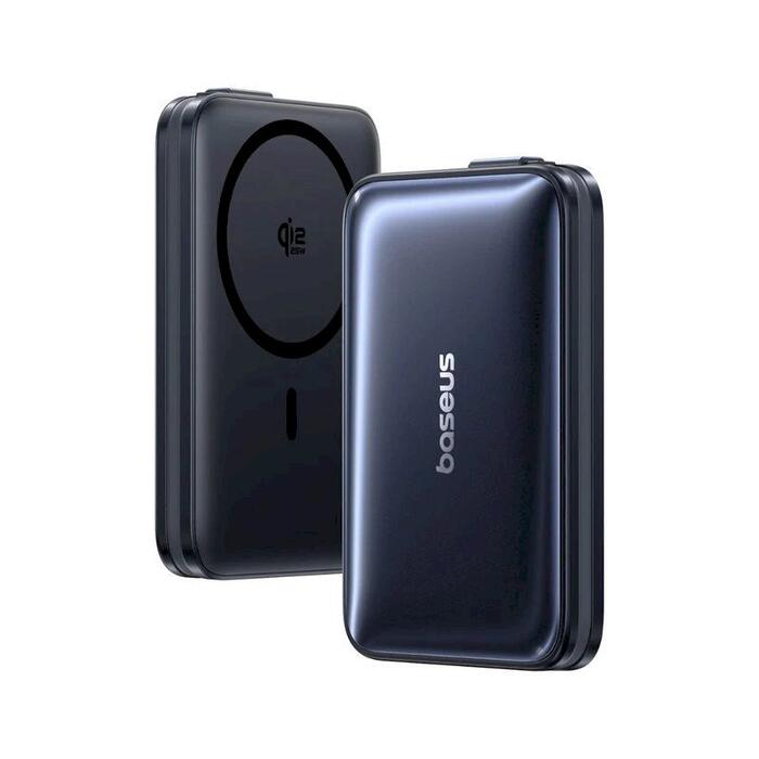 Baseus PicoGo AM61 Qi2.2 45W Магнитный внешний аккумулятор 10000mAh / космический чёрный (E0028V00)